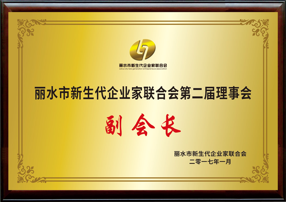 麗水市新生(born)代企業家聯合會第二屆理事會副會長